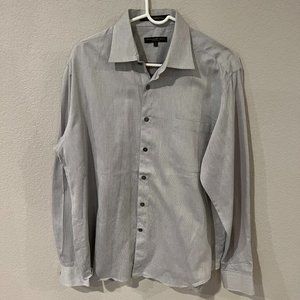 Donna Karan 16 1/2 Signature Button Down Long Sleeve Shirt